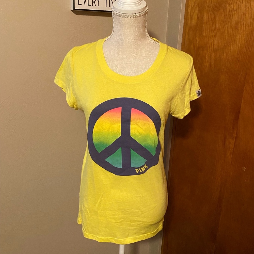 Vintage VS PINK Peace Tie-Dye Tee - Sz L